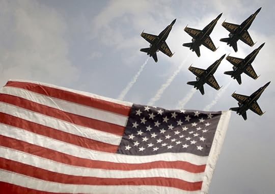 File:US Navy 030626-N-1539M-002 The U.S. Navy's Flight Demonstration Team, Blue Angels soars over Old Glory as they perform the Delta Formation during an air show in North Kingstown, R.I.jpg