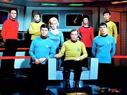 The cast of Star Trek: The Original Series.