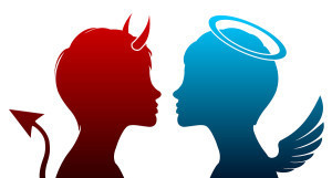 Angel And Devil 300x161 How to Distinguish Your Inner TRUTH From Your Inner JERK