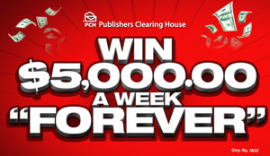 Publishers Clearing House $5000 A Week For Life