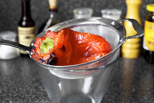 so you don't lose any pepper juices