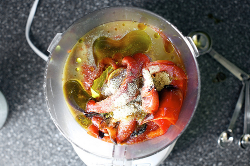 peppers and tomatoes and spice