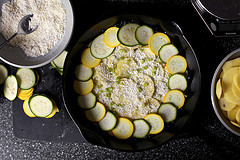 summer squash torte, simplified