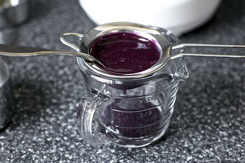 straining to strain the puree