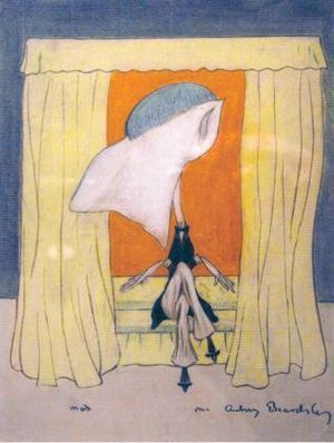 Caricature of Aubrey Beardsley by Max Beerbohm...