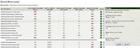Adjusting Sideboxes In Zen Cart’s Storefront