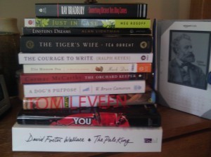 Summer reading stack