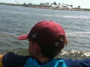 Heading out on the ferry from Galveston.