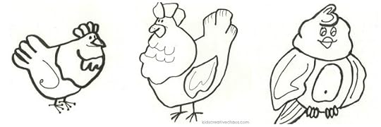 How to Draw Birds Traceable Cartoon Chickens