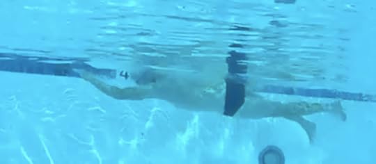 Swimmer over-rotated, unstable, sinking, elbow dropping