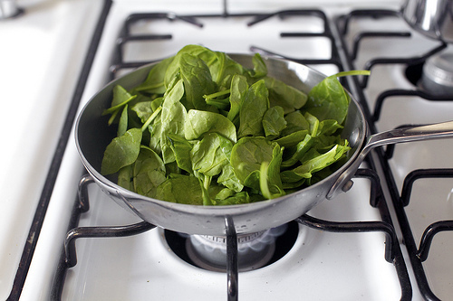 two ounces of baby spinach