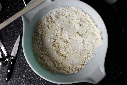 buttermilk into dry ingredients