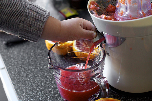 freshly squeezed blood orange juice