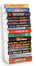 June is Bathroom Reading Month Stack of Books