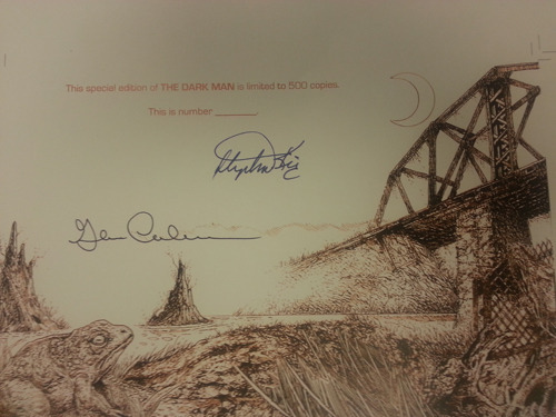 The Dark Man by Stephen King Limited Edition Signature Sheet
