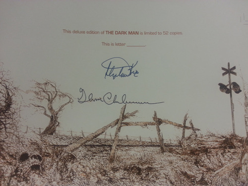 The Dark Man by Stephen King Lettered Edition Signature Sheet