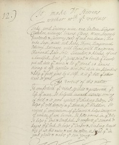 Bridget Hyde's book, late seventeenth century. Wellcome Library, MS 2990, f. 52v. Image Credit: Wellcome Library.