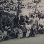 Residents with flags of surrender.