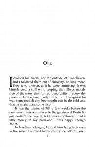 Option 7 - different body font (please let me know opinions on drop cap separately)