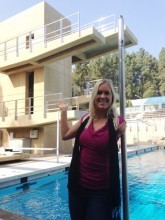 Bethany shows off the training pool for