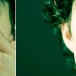 Diptych of a teenage boy with his hand covering his mouth