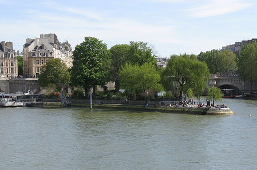 Square du Vert-Galant, at the tip of Île de la Cité (photo by Rafael Garica-Suarez, from Wikimedia commons)