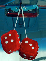 fuzzy die on rearview mirror