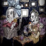 The Morrow Sisters, Edwina & Sybilla experimenting with their perfumes.