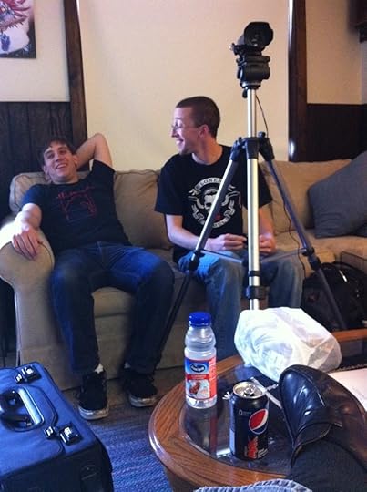 Mike L. and Jeff test out the casting couch