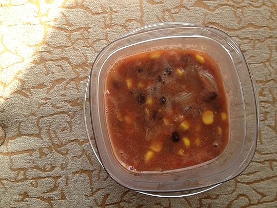 vegan tomato black bean corn soup