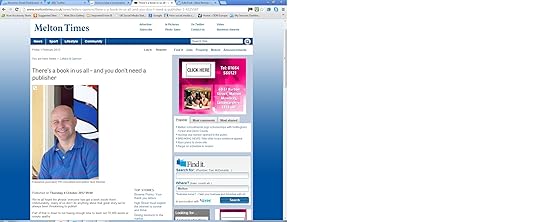 Coverage about my novel, Death Knocks and Deadlines, in the Melton Times newspaper