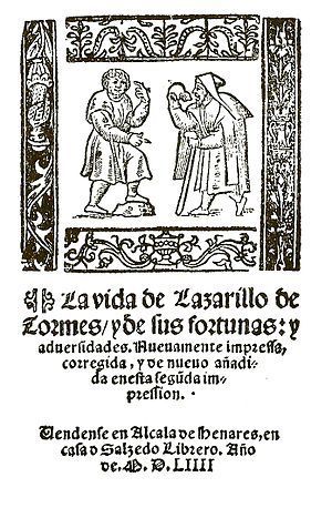 Español: La vida de Lazarillo de Tormes, y de ...