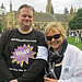 Rick B and Jane of the WOW Petition at the 10,000 Cuts and Counting protest