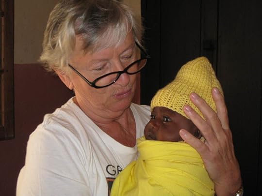 Cass with a recently born baby.