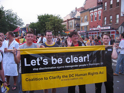 me holding the first DCTC banner on DC