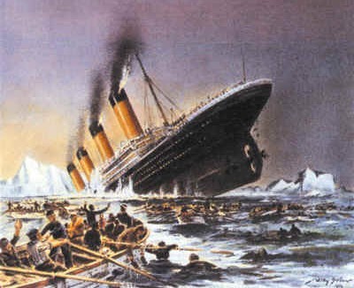 famous painting of titanic sinking