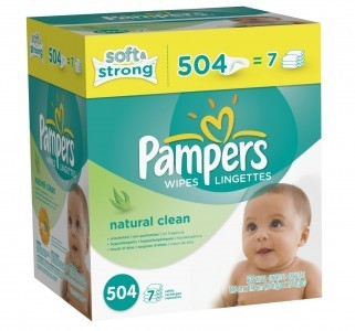 Pampers Natural Clean Wipes 7x Box 504 Count Deal