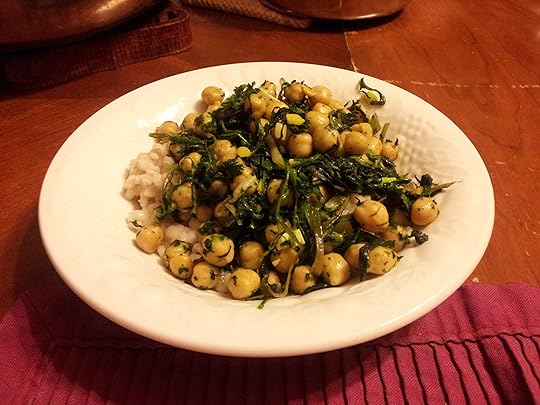 Dandelions and Chickpeas over Barley