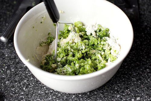 best part: mashing the broccoli