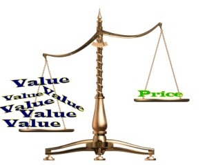 Big brass empty scales unbalanced conceptual isolated on white background