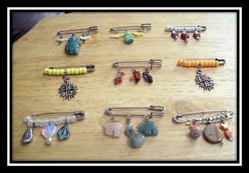 Handmade Safety Pin Jewelry with Gemstones Gemstone meanings