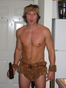 Cute guy dressed as Tarzan