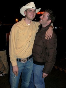 Attractive couple of cowboys.