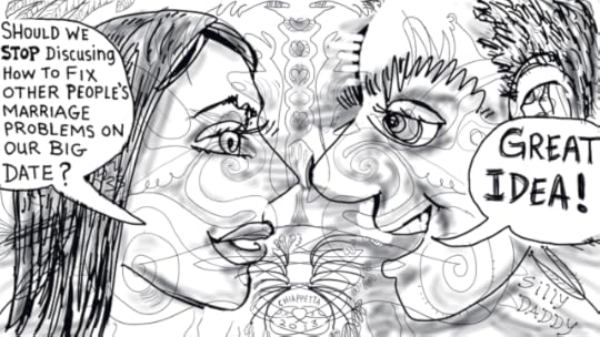 Silly Daddy comics - Marriage Problems and Solutions all on a Date - by Joe Chiappetta