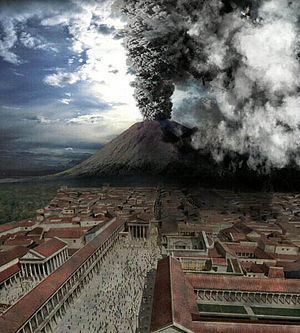 Computer-generated imagery of the eruption of ...