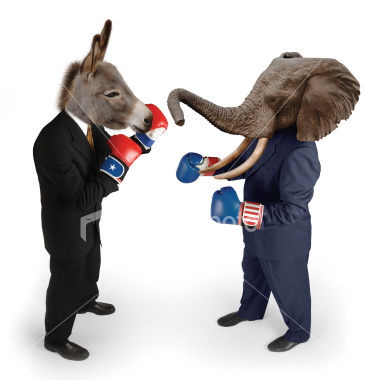 democrat and republican fighting