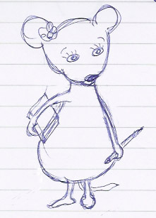 girl mouse sketch