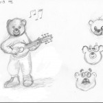 guitar playing bear