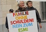 BERLIN, GERMANY - OCTOBER 06: Protesters hold...
