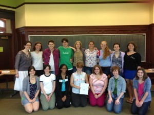 Me with my delightful Advanced Fiction: Linked Short Story students from this spring.